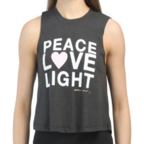 Spiritual Gangster, Peace Love Light, Crop Tank, Size XS - Picture 2 of 3